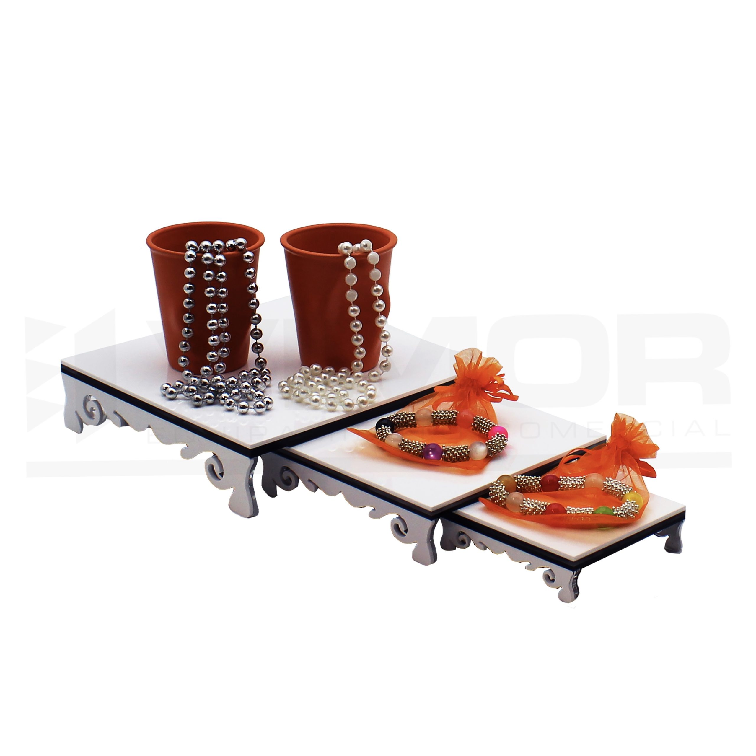 CONJUNTO 3 MESAS VINTAGE CUADRADAS