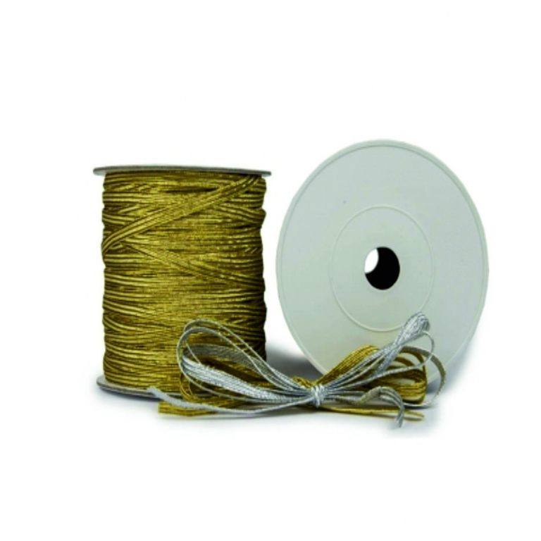 ROLLO 100mt CINTA ELASTICA 4mm DORADA