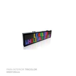 PANTALLA DIGITAL PARA INTERIOR TRICOLOR 650X120mm