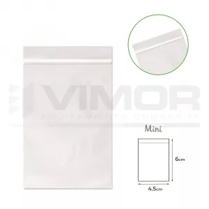 100 BOLSAS PLÁSTICO CON CIERRE PRESIÓN 4,5x6cm