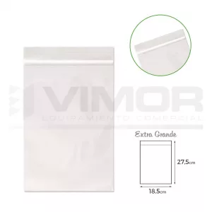 100 BOLSAS PLÁSTICO CON CIERRE PRESIÓN 18.5X27.5