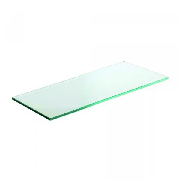 ESTANTE CRISTAL 8mm TEMPLADO 120x35cms 4 ESQ. SEG.