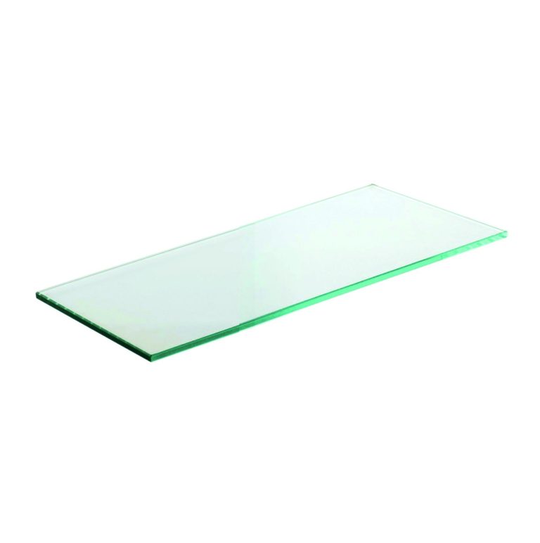 ESTANTE CRISTAL 8mm TEMPLADO 120x35cms 4 ESQ. SEG.