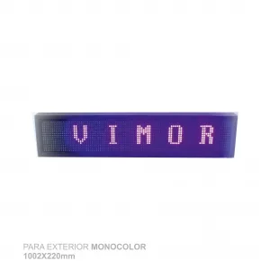 PANTALLA DIGITAL PARA EXTERIOR MONOCOLOR 1020X220mm