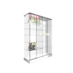 CONJUNTO 2 VITRINAS 1233 CON TECHO MADERA