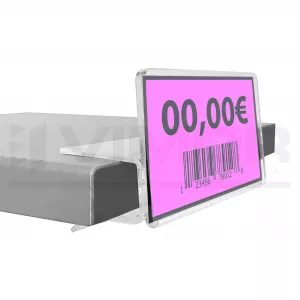 PORTAPRECIOS ACRILICO PARA MADERA 19mm