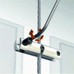 GRAPA DOBLE MINI PARA PORTACARTEL CON CABLE MAX. 4mm SISTEMA CABLE