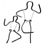 SILUETA NIÑO FLEXIBLE CON PIE GRADUABLE 120/150cm