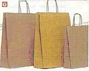 BOLSA DE PAPEL ASA RETORCIDA LISO 46+16X49