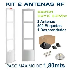 KIT SISTEMA ERYX 8.2Mhz 2 ANTENAS (Paso maximo 1,60mts) CON 500 ETIQUETAS MINI REDONDA