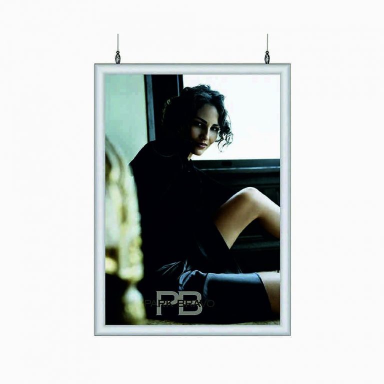 PORTACARTEL 2 CARAS A TECHO ZONA VISIBLE DIN A1