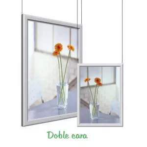 PORTACARTEL 2 CARAS A TECHO ZONA VISIBLE 50x70cm
