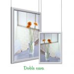 PORTACARTEL 2 CARAS A TECHO ZONA VISIBLE 26,5x39cm