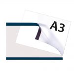 PORTACARTEL PLÁSTICO HORIZONTAL CON IMÁN DINA3 (en paquete 5uds)