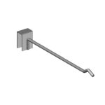 GANCHO VARILLA SIMPLE DE SEGURIDAD/TUBO RECTANGULAR 30CM-6mm