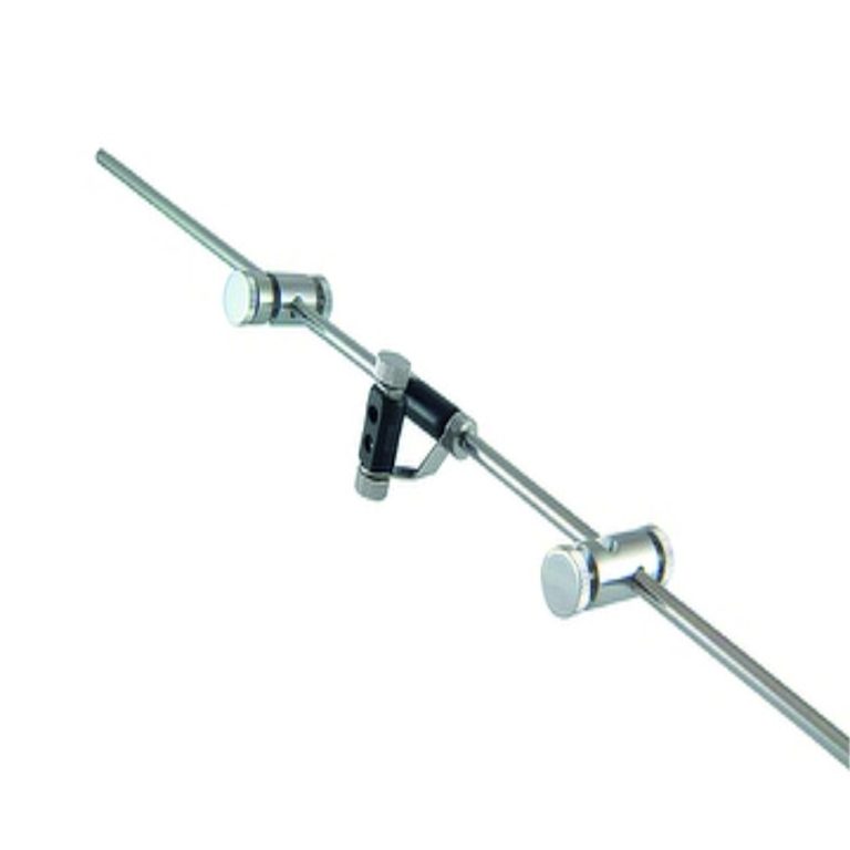 Conjunto foco para varilla cromado 20cm