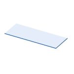 ESTANTE CRISTAL TEMPLADO P/MOD.SIST.RANURAS 1200x350