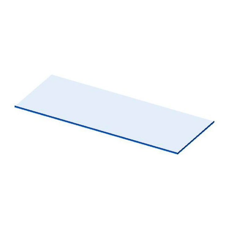 ESTANTE CRISTAL TEMPLADO P/MOD.SIST.RANURAS 1200x350