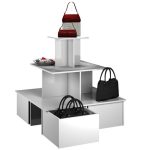 GÓNDOLA IBIZA 2 CANTO PVC CON CAJONES EN BLANCO