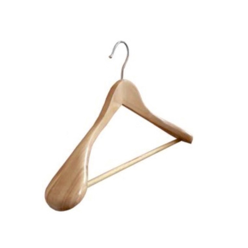 PERCHA CONJUNTO MADERA HOMBRERAS 45cm (en caja de 25uds)