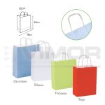 Bolsa asa retorcida celulosa mini-18+8x24-90gr.(En caja de 400uds))