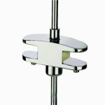 Soporte estante doble varilla cromado cristal 5-8mm.