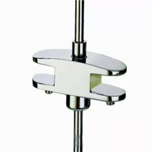 Soporte estante doble varilla cromado cristal 5-8mm.