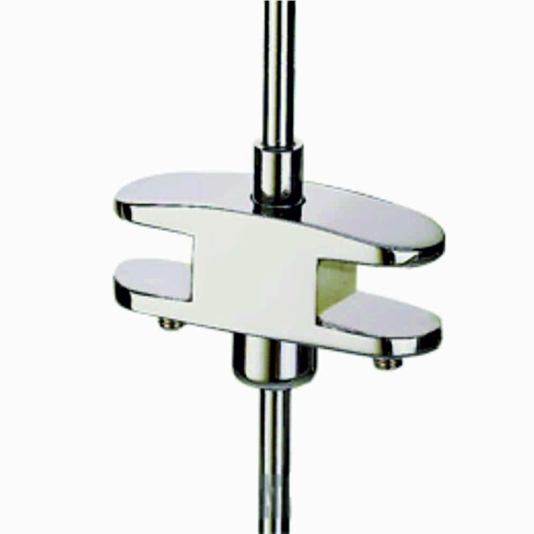 Soporte estante doble varilla cromado cristal 5-8mm.