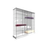 CONJUNTO 2 VITRINAS 1234 CON TECHO MADERA