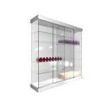 CONJUNTO 2 VITRINA 1234 CON TECHO MADERA Y FOCOS