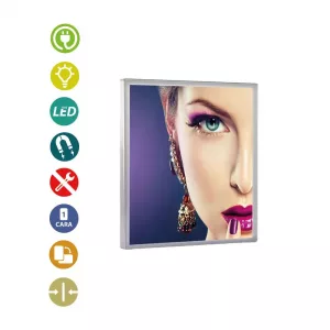 PORTACARTELed APERTURA MAGNETICA 600x600x25mm 14.3w