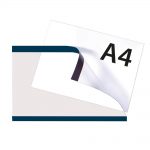 PORTACARTEL PLÁSTICO HORIZONTAL CON IMÁN DINA4 (en paquete 5uds)