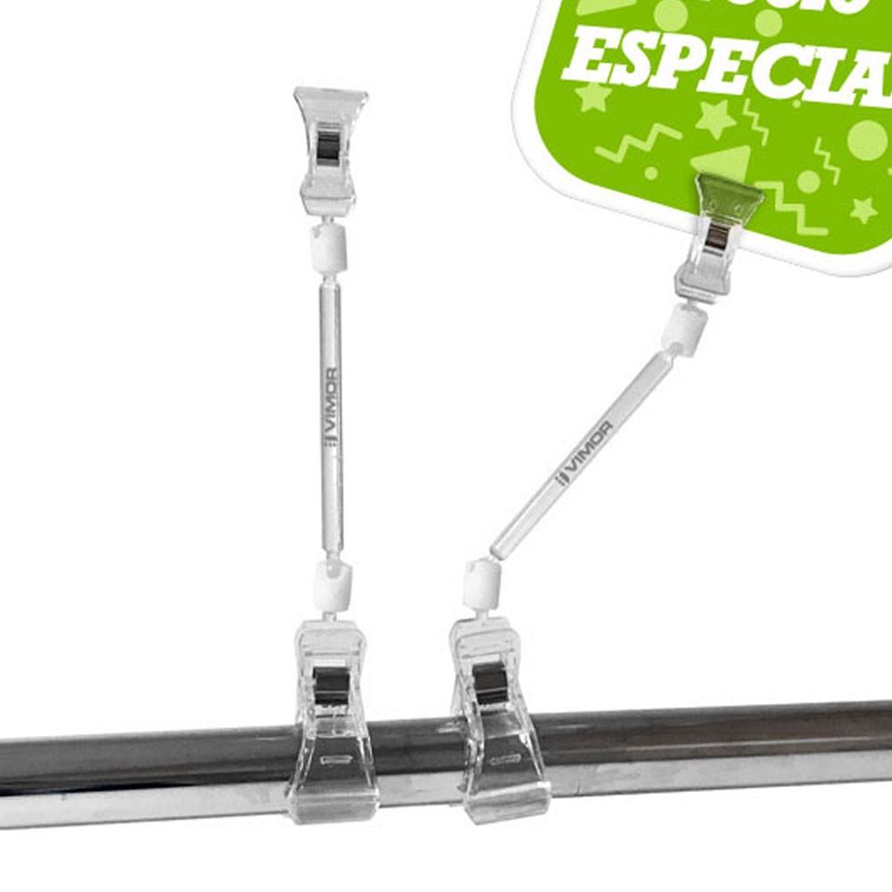 PORTAPRECIOS PINZA TUBO/PINZA ESTRECHA 21.5cm. (en paquete de 5uds)