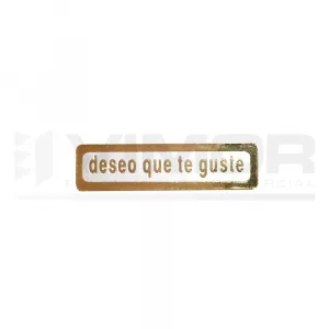 1000 ETIQUETAS ADHESIVAS "DESEO QUE TE GUSTE"