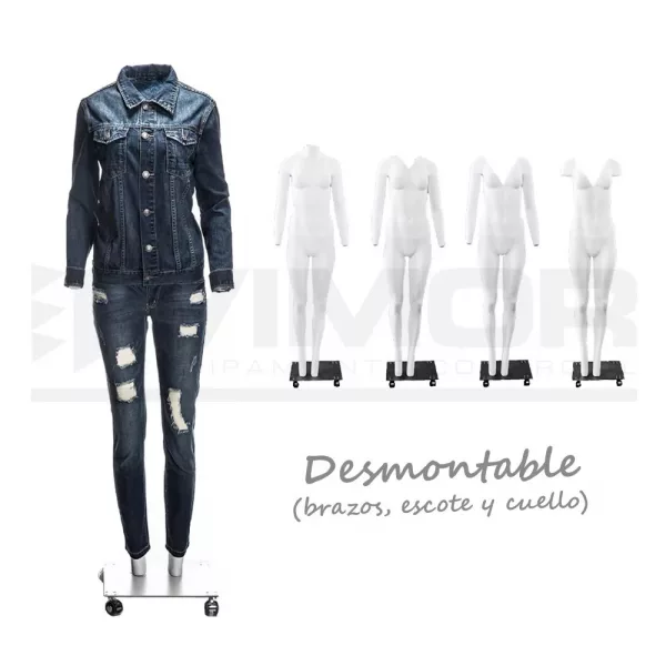 MANIQUI SIN CABEZA SEÑORA DESMONTABLE invisible GFM01