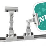 PORTAPRECIOS PINZA TUBO/CARTEL BLANCO 17.5cm. (en paquete de 5uds)