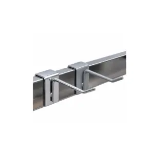 Gancho varilla simple para tubo rectangular 6cm- 4mm