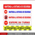 CARTELES INFORMACION VINILO ADHESIVO + PROTECTOR PARA SUELO/PARED 90x12CM (paquete 10uds)