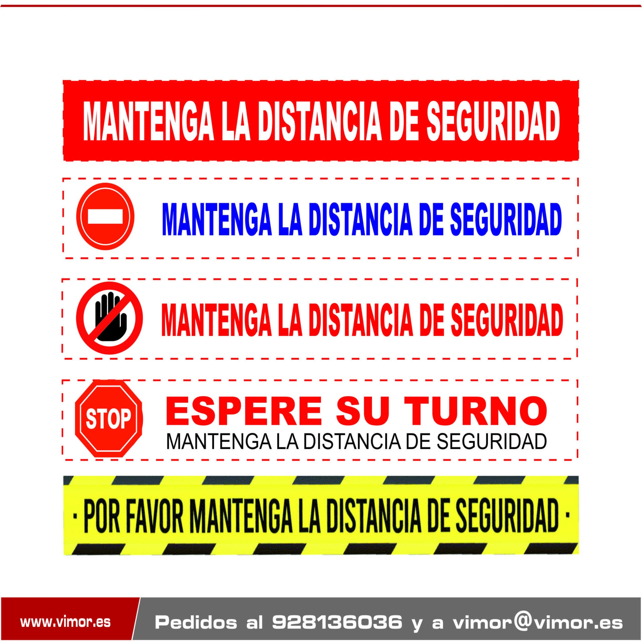CARTELES INFORMACION VINILO ADHESIVO + PROTECTOR PARA SUELO/PARED 90x12CM (paquete 10uds)