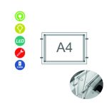 PORTACARTEL LED "ECO" A4 HORIZONTAL CON 4 SUJECIONES 12V-6,7w