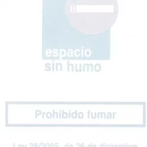 CARTELES INFORMACION ESPACIO SIN HUMO ADHESIVO PVC