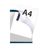 PORTACARTEL PLÁSTICO VERTICAL CON IMÁN DIN A4 (en paquete 5uds)