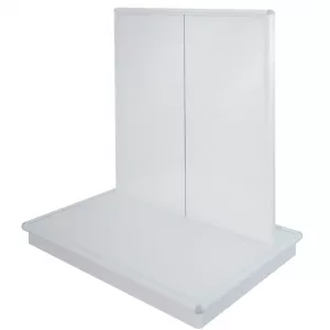 GONDOLA "L" ANCHA DOBLE C/FONDO LISO