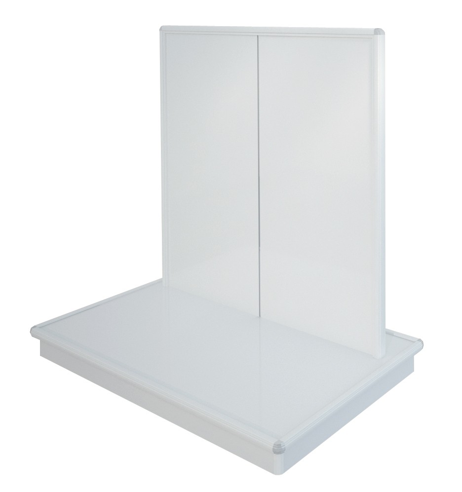 GONDOLA "L" ANCHA DOBLE C/FONDO LISO