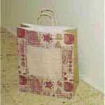 BOLSA DE PAPEL ASA RETORCIDA NAVIDAD 32+15X40