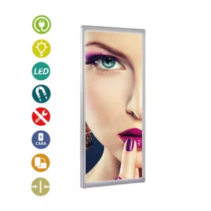 PORTACARTEL LED APERTURA MAGNETICA 1800x600mm 45.5w