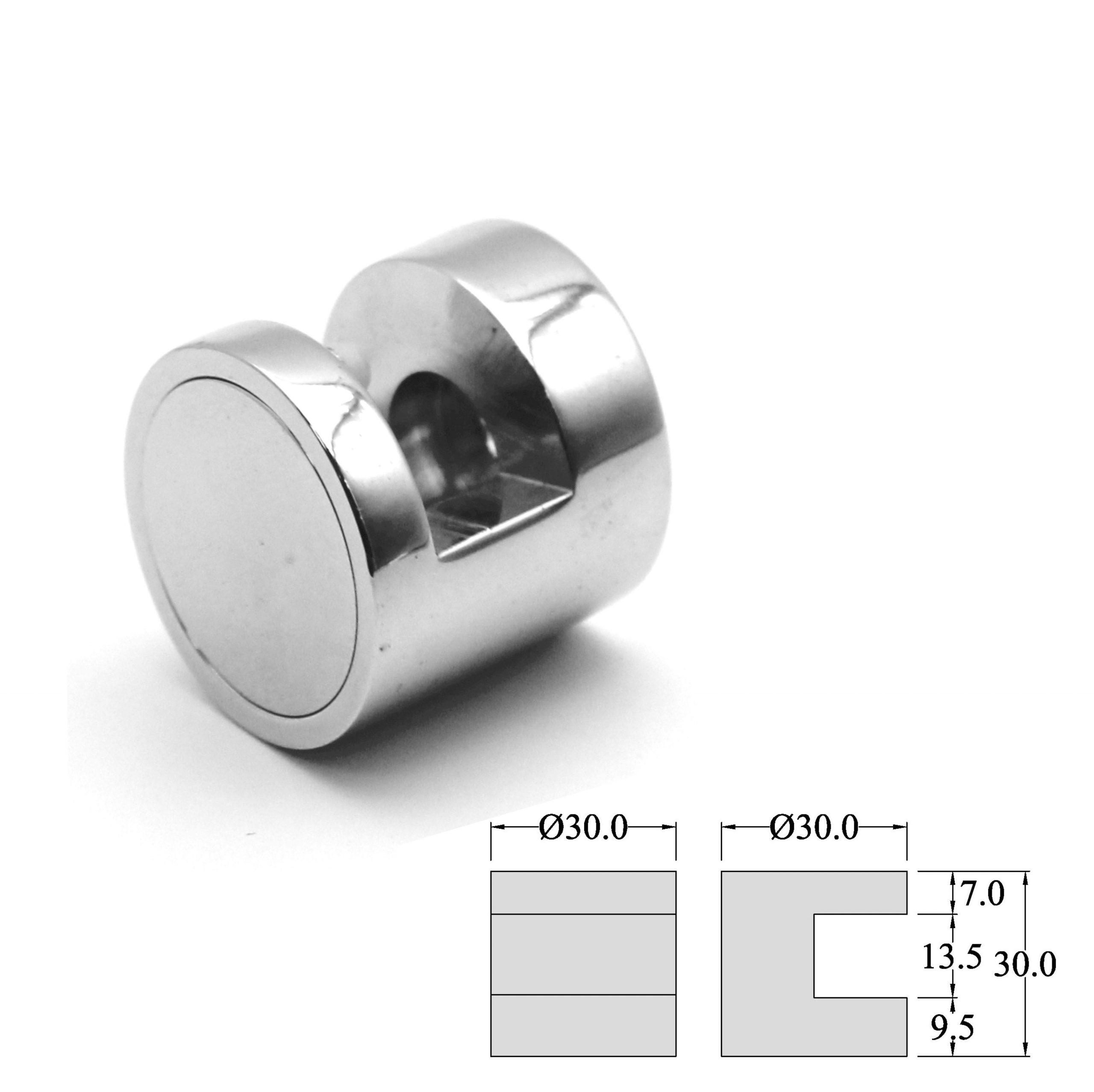 ACCESORIOS CARTERLERIA SEPARADOR PLACA PARED 30mm - 30mmDiam.