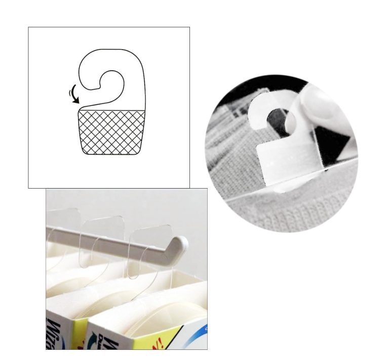 100 ADHESIVOS Percha para COLGAR EN GANCHO SIMPLE