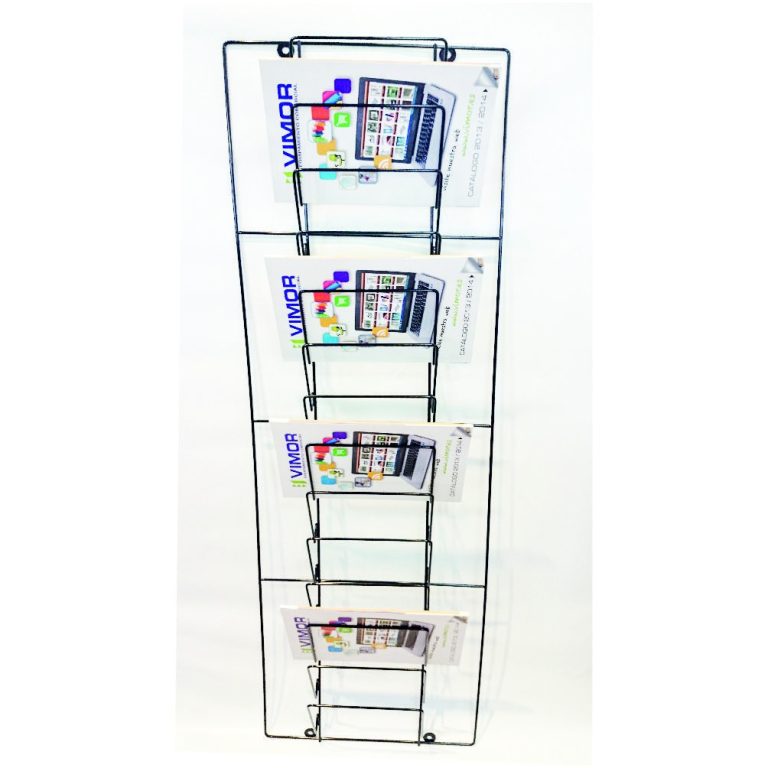 EXPOSITOR PARED 14 BOLSILLOS PERIODICOS