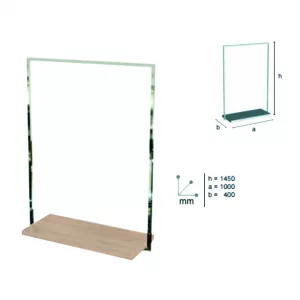 Expositor tubo cuadrado 20x20 con según carta